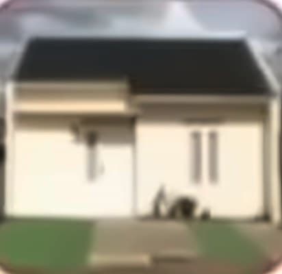Tampak depan rumah contoh Tipe 36/66